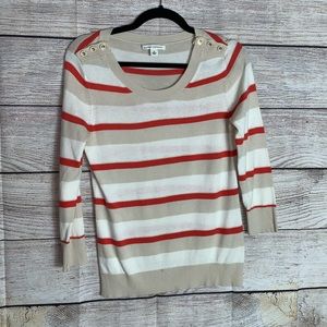 Banana Republic Cream/Orange Sweater